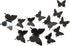 12Pcs 3D Butterfly Removable Wall Decals, DIY Home Decorations, Art Decor Stickers for Kids Bedroom, Black