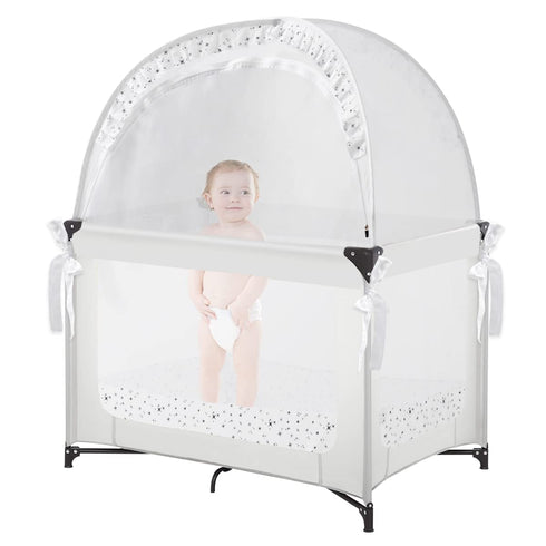 L RUNNZER Baby Pack N Play Tent, Pack and Play Canopy to Keep Baby