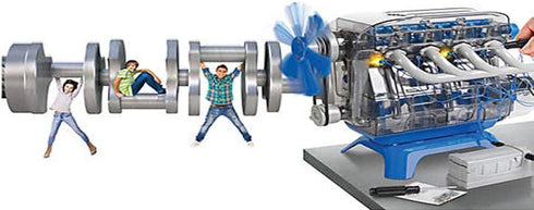 Mindblown STEM Model Motor Engine Kit - Discovery