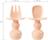 PandaEar 2 Pack Silicone Divided Suction Plates with 2 Spoons and 2 Forks for Babies & Toddlers, Pink & Linen