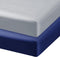Satin Pack and Play Sheet Fitted, 2 Pack Portable Playard Mini Crib Sheets, Ultra Soft Microfiber - Grey & Navy