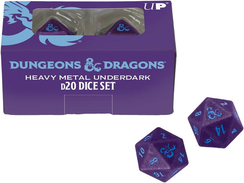 Ultra PRO - 2 D20 Underdark Dice Set for Phandelver: The Shattered Obelisk, Polyhedral Dice for D&D RPG