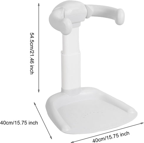 YOXIER Anti-Pinch Baby Shower Stand, Baby Bath Stand with Foldable Design and Armrest, Adjustable Height and Armrest
