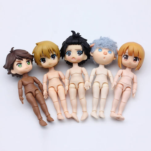 niannyyhouse DOD Doll Action Figures Body - 10cm for 1/12 BJD Dolls Head (Normal White-Standard Package A)