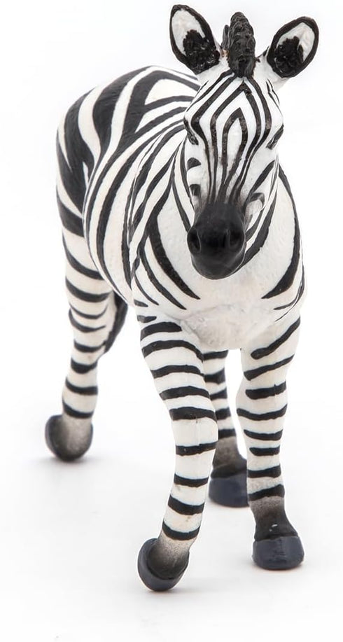 Papo Hand-Painted Male Zebra Figurine - Wild Animal Kingdom Collectible for Children, Suitable for Ages 3+
