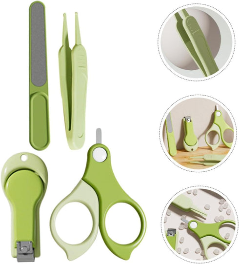 HEALSOPTHY Trimmer Nail Clippers Kit with Nail Filer and for Grooming Travel-Friendly for Newborns