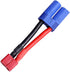 JIECHUN 2Pairs EC5 Set to T Adapter Male Female Connector Plug Compatible with Arrma E-flite RC Car Truck Airplane Lipo