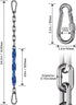 2 Stainless Steel Chains (64") - Heavy Duty Swing Hardware with 4 Quick Connection Buckles for Indoor and Outdoor