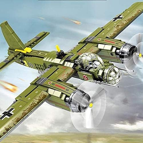 General Jim's WW2 Military Iron Empire Building Blocks, Air Bomber JU88, World War 2 Aircraft Set
