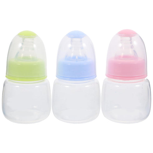 Kisangel Mini Baby Bottles 3pcs Nursing Baby Bottle Plastic Travel Food Feeder