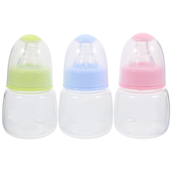 Kisangel Mini Baby Bottles 3pcs Nursing Baby Bottle Plastic Travel Food Feeder