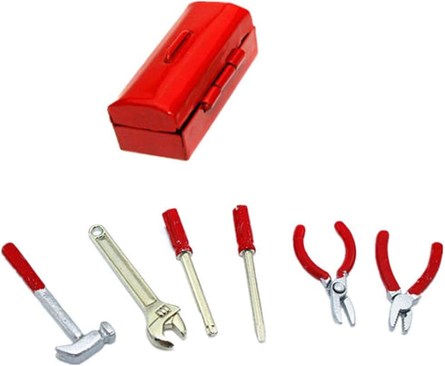 SXFSE Dollhouse Decoration Accessories, 1:12 Dollhouse Miniature Scene Model Work Tools Set with