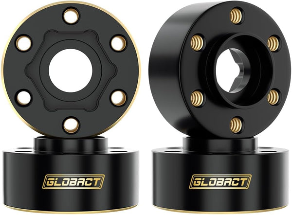 GLOBACT Brass Weights: 12mm Hex Hub Extended Wheel Hex Hubs, 78g Counterweight for 1/10 Trx4 Trx6 Axial SCX10 II III