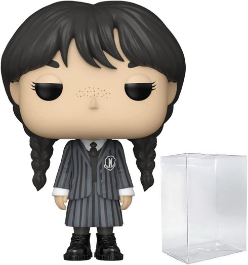 POP Wednesday Addams Funko Vinyl Figure - 3.75 inches, Multicolor (Includes Compatible Box Protector Case)