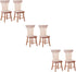 Toyvian 6 pcs Mini Wood Dollhouse Chairs, 1:12 Scale, Miniature Furniture Props for Dollhouse Landscape Garden