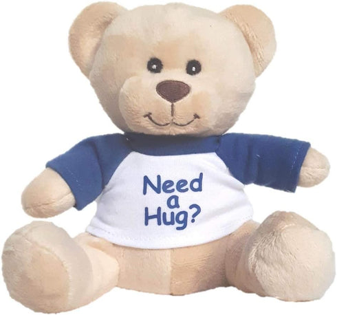 Super Cute and Cuddly 6 Inch Plush Mini Teddy Bear with Need a Hug? Message T-Shirt, Great for Gift Baskets
