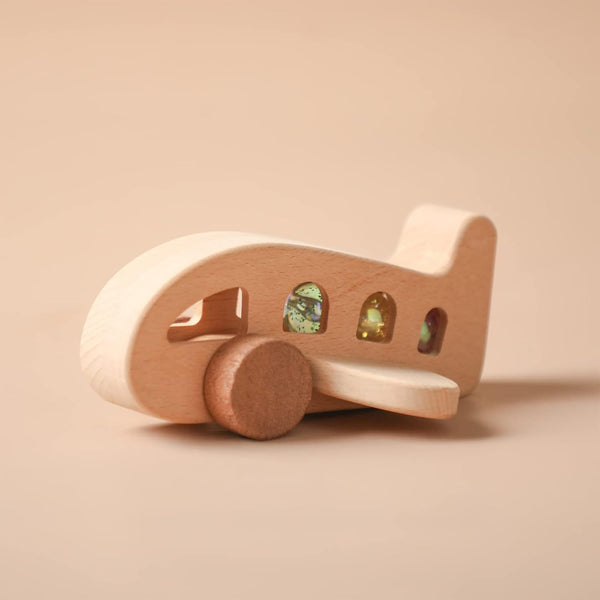 ibwaae Wooden Airplane Toys, Air Transport Vehicles Play Set, STEM Learning Gift Montessori Toy for Toddlers
