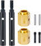 RCLIONS Steel Stub Axle with Brass Extended Wheel Hubs Hex +14mm for 1/10th TRX4 RC Crawler Car