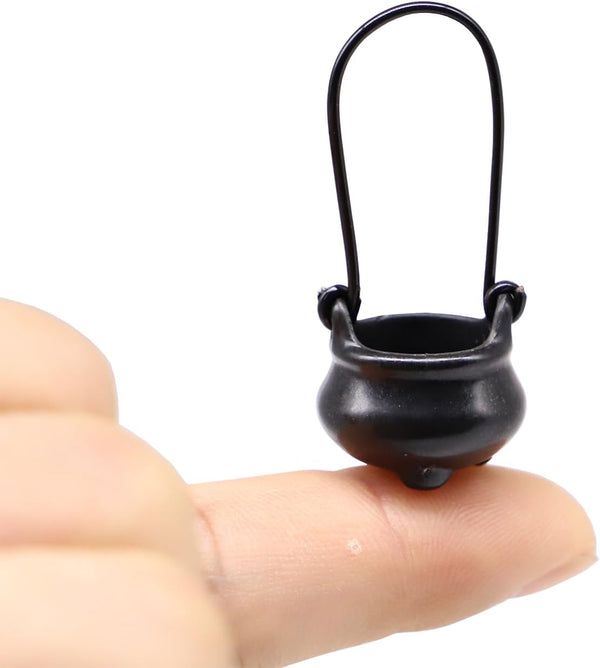 Aorvoras Miniature Cauldron, Dollhouse 1:12 Scale Mini Witch's Brew, Halloween Miniatures, Dollhouse Miniatures,
