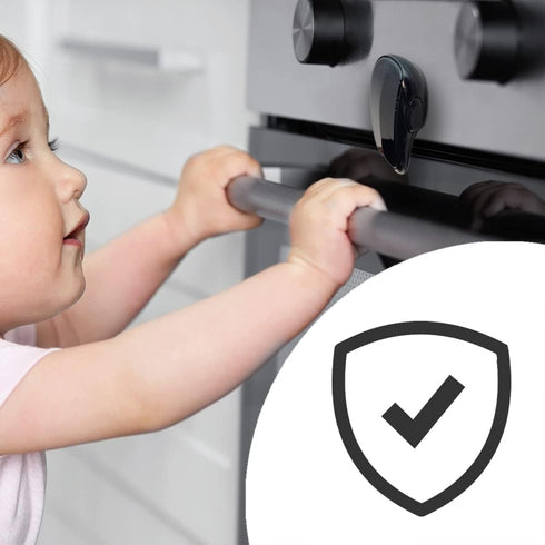 Moonybaby Childproof Oven Door Lock, Child Safety Oven Front Lock(ONLY for Flat Surface), Heat-Resistant, No Tool