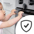 Moonybaby Childproof Oven Door Lock, Child Safety Oven Front Lock(ONLY for Flat Surface), Heat-Resistant, No Tool
