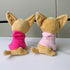 Chihuahua Dog Plush Stuffed Animal, Stuffed Chihuahua Dog Plush Toy, Great Gift for Kids Home Decor (Rose)