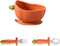 Cozy Rock Carrot Shape Silicone Baby Feeding 6 Pack Set, 1 Suction Bowl &