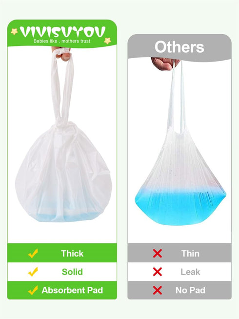 Vivisuyou 90 2-in-1 Disposable Potty Bags Liners Compatible with OXO Tot Go Potty, Refill Bags for Toddler Toilet