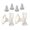 Maymom Duckbill Replacement Flange Kit, Compatible with Ameda Purely Yours Ultra Breastpump, Flange 17 mm