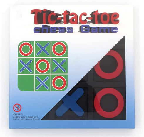 Tic Tac Toe Board Game, Classic Family Game, Children's Plastic Tic Tac Toe Game, Board Size 15 x 15 cm