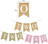 NISEVAN 2nd Pre-Strung Two Banner Gold Glitter High Chair Banner for Kids Birthday Decorations Two Years Old Baby Boy