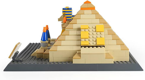643Pcs Great Pyramid of Giza & Sphinx Egypt Building Blocks Toys Puzzle Set for Kids Adults