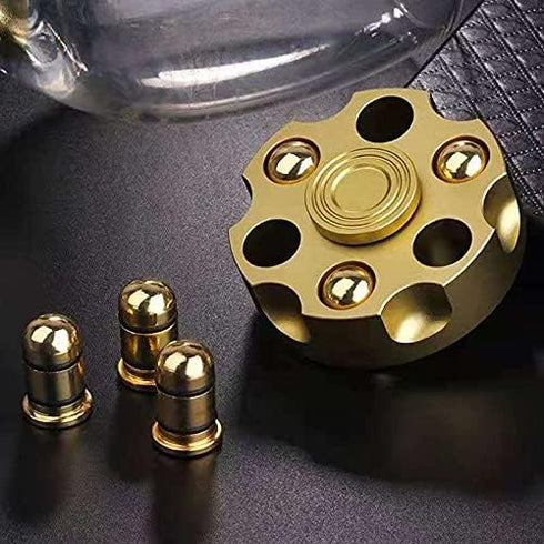 Alloy Metal Fidget Spinners Toy - Cool Sensory Handheld Finger Spinner for Stress Relief, Gold
