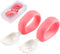 Baby Self Feeding Training Spoon and Fork Set with Travel Case, BPA-Free Toddler Utensils, Silicone/ABS (Pink)