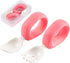 Baby Self Feeding Training Spoon and Fork Set with Travel Case, BPA-Free Toddler Utensils, Silicone/ABS (Pink)