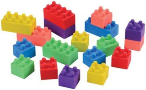 U.S. Toy Block Mania Erasers, 18-pcs Set