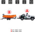 Metanyl 2 1 Playset 1/36 Set Pickup Truck Trailer Towing Speed Boat in Diecast Model Car Metal Pull Back Toy Cars SUV