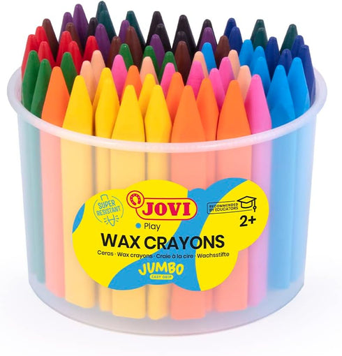 Pack 72 (6 12 2 Jovi Triwax Triangular Crayons; Classroom of Each of Colors) Plus sharpeners