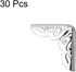 uxcell Metal Book Corner Protectors - Edge Cover Guard 15X15X3mm Silver Tone, 30pcs