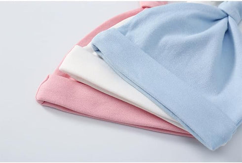 ZYMECH Personalized Name Baby Embroidered Hospital Newborn Swaddle Set Blanket with Hat Newborn