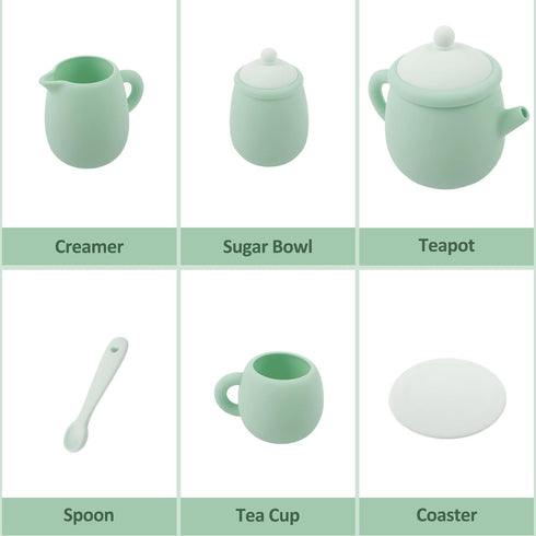 Set, Set 15 Set 3-6, MCGMITT Silicone Tea Tea Party for Little Girls Boys, Pcs BPA Free Dishwasher Safe Pretend Tea