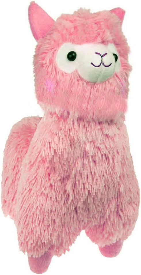 Cuddly Soft Pink Alpaca Llama Lamb Toy, 7" Plush Doll Gift for Valentine, New Baby