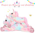 Muiteiur 43.4" Large Pink Unicorn Plush Pillow - Soft Stuffed Animal Toy Gift for Girls