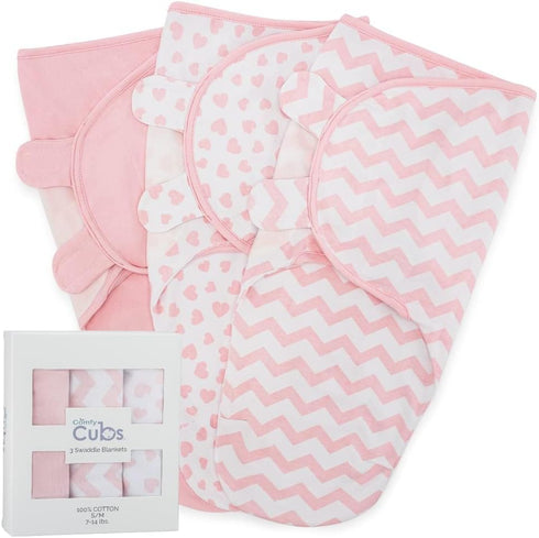 Set Comfy Cubs Baby Swaddle Blanket & Fitted Bassinet Sheet