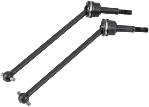 RC Car Drive Shaft, 2 Pcs Metal Front Rear Universal Drive Shaft for HIMOTO E10MTL E10MT E10BP 1/10 Remote Control Car (Black)