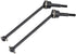 RC Car Drive Shaft, 2 Pcs Metal Front Rear Universal Drive Shaft for HIMOTO E10MTL E10MT E10BP 1/10 Remote Control Car (Black)