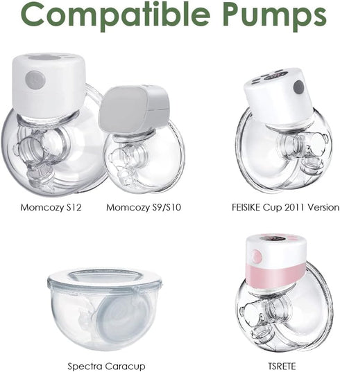 Momcozy S9/S12, 2011 4pc Maymom Duckbill Valve Compatible with Spectra Caracup, FEISIKE Cup Version, TSRETE; (Green)