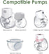 Momcozy S9/S12, 2011 4pc Maymom Duckbill Valve Compatible with Spectra Caracup, FEISIKE Cup Version, TSRETE; (Green)