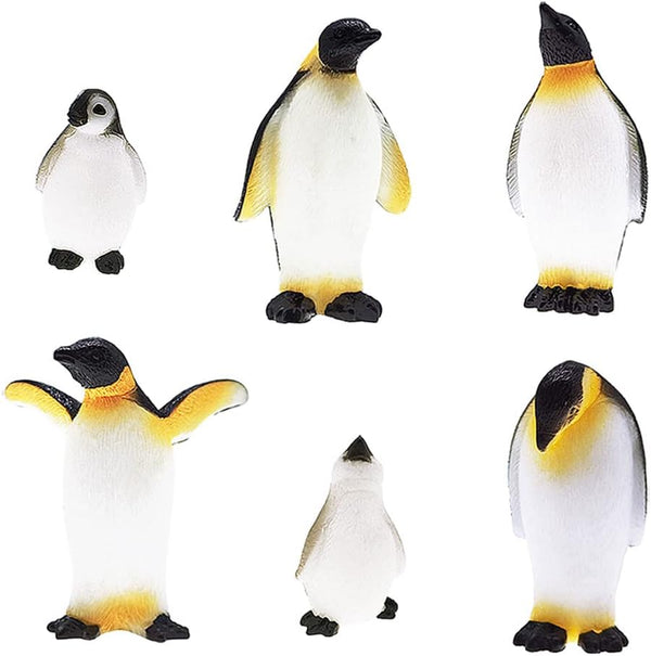 MAOMIA Cute Ocean Animal Penguin Model Collection Playset, Realistic Penguin Figurines for Easter Eggs Cake Toppers