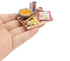 Set 1:12 Miniature Baking Kitchen Food Play for Dollhouse Scale Accessories with Mini Food Eggs Milk Bread Model